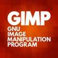 GIMP - Gnu Image Manipulation Program acronym, concept background