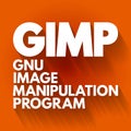 GIMP - Gnu Image Manipulation Program acronym, concept background