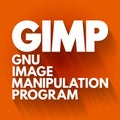 GIMP - Gnu Image Manipulation Program acronym, concept background