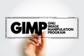 GIMP Gnu Image Manipulation Program - free and open-source raster graphics editor used for image manipulation and image editing,