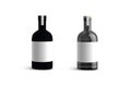 Gin bottle with empty label mockup isolated on white background. Royalty Free Stock Photo