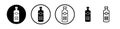 Gin icon vector set on white background Royalty Free Stock Photo