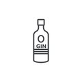 Gin icon vector set on white background Royalty Free Stock Photo