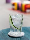 Gin tonic cocktail with cucumber