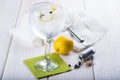 Gin and tonic on a highball glass Royalty Free Stock Photo