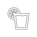 gin and tonic icon. Element of cyber security for mobile concept and web apps icon. Thin line icon for website design and Royalty Free Stock Photo