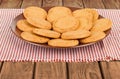 Ginger biscuits in a bowl Royalty Free Stock Photo