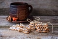 Ginger biscuits and a large coffee mug