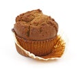 Ginger bread muffin on white background