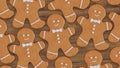 Ginger coockies on wooden background, Christmas gingerbread coockies Royalty Free Stock Photo