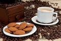 Ginger cookies and espresso coffee