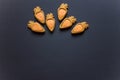 Ginger cookies in the shape of a carrot Royalty Free Stock Photo