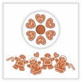 ginger cookies vector illustration for christmas