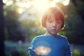 Portrait of Ginger Daughter in Sumertime Royalty Free Stock Photo