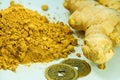 Ginger, fresh root and dried powder