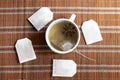 Ginger infusion with sachets around Royalty Free Stock Photo
