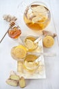 Ginger lemon tea and honey Royalty Free Stock Photo
