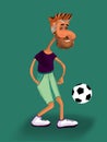 Ginger man playing footbal