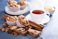 Ginger and nut streusel muffins with winter spices Royalty Free Stock Photo