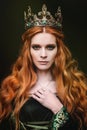 Ginger queen near the castle Royalty Free Stock Photo