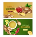 Ginger Realistic Banners