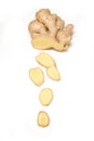 Ginger root isolated Royalty Free Stock Photo