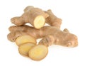 Ginger root isolated Royalty Free Stock Photo