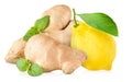 ginger root, lemon and mint Royalty Free Stock Photo