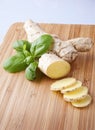 Ginger root sliced Royalty Free Stock Photo