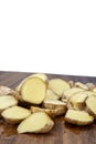 Ginger root,sliced Royalty Free Stock Photo