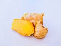 Ginger root spice a pungent aromatic rhizome of a tropical Asian herb Indian adarak Chinese culinary and folk medicine photo