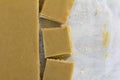 Ginger Slice Cut on Baking Paper Royalty Free Stock Photo