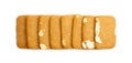 Ginger Snap Isolated, Rectangular Ginger Nut, Biscuit Square Cookies