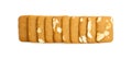 Ginger Snap Isolated, Rectangular Ginger Nut, Biscuit Square Cookies Royalty Free Stock Photo