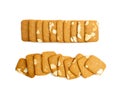 Ginger Snap Isolated, Rectangular Ginger Nut, Biscuit Square Cookies Royalty Free Stock Photo