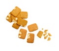 Ginger Snap Isolated, Rectangular Ginger Nut, Biscuit Square Cookies Royalty Free Stock Photo