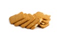 Ginger Snap Isolated, Rectangular Ginger Nut, Biscuit Square Cookies Royalty Free Stock Photo