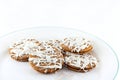 Ginger Snaps With White Chocolate Frosting Royalty Free Stock Photo