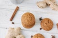 Ginger snaps on white Royalty Free Stock Photo