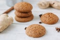 Ginger snaps on white Royalty Free Stock Photo