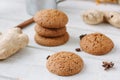 Ginger snaps on white Royalty Free Stock Photo