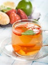 Ginger and strawberry tea Royalty Free Stock Photo