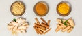 Ginger, turmeric and cinnamon Royalty Free Stock Photo