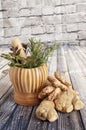 Ginger, turmeric and herbs