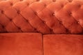 Ginger upholstery fabric pattern background. Segment sofa upholstery Royalty Free Stock Photo