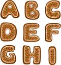 Gingerbread alphabet 1