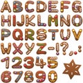 Gingerbread Alphabet Letters Font