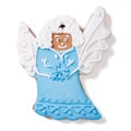 Gingerbread angel isolated on white Royalty Free Stock Photo