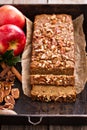 Gingerbread apple loaf cake