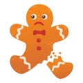 Gingerbread broken cookies, gingerbread man.